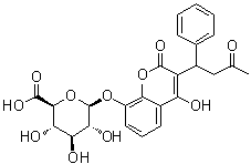 8-Hydroxywarfarin beta-D-glucuronide molecular structure (CAS 1007224-60-3)