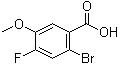 结构式 CAS# 1007455-21-1, 2-溴-4-氟-5-甲氧基苯甲酸