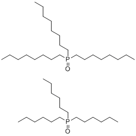 structure of CAS# 100786-00-3, Tri-n-hexylphosphine oxide/tri-n-octylphosphine oxide;1-dihexylphosphorylhexane;1-dioctylphosphoryloctane