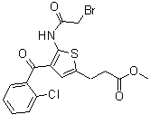 5-[(2-Bromoacetyl)amino]-4-(2-chlorobenzoyl)-2-thiophenepropanoic acid methyl ester molecular structure (CAS 100827-79-0)