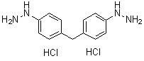structure of CAS# 100829-65-0, 1-[4-(4-Hydrazinobenzyl)phenyl]hydrazine dihydrochloride;1,1'-(Methylenedi-4,1-phenylene)bishydrazine dihydrochloride