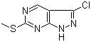 3-Chloro-6-(methylthio)-1H-pyrazolo[3,4-d]pyrimidine molecular structure (CAS 100859-88-9)