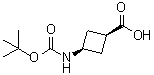 顺式-3-[[叔丁氧羰基]氨基]环丁烷羧酸分子结构 (CAS 1008773-79-2)