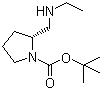 structure of CAS# 1009075-40-4, (R)-1-Boc-2-(Ethylaminomethyl)pyrrolidine;(2R)-1-(tert-Butoxycarbonyl)-2-((ethylamino)methyl)pyrrolidine; (2R)-2-[(Ethylamino)methyl]-1-pyrrolidinecarboxylic acid 1,1-dimethylethyl ester