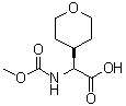 (S)-2-(Methoxycarbonylamino)-2-(tetrahydro-2H-pyran-4-yl)ethanoic acid molecular structure (CAS 1009120-03-9)