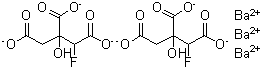结构式 CAS# 100929-81-5, 1-氟-2-羟基丙烷-1,2,3-三羧酸钡盐(2:3)