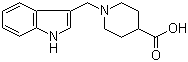 1-(1H-Indol-3-ylmethyl)piperidine-4-carboxylic acid molecular structure (CAS 100957-76-4)