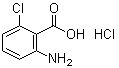 2-氨基-6-氯苯甲酸盐酸盐分子结构 (CAS 100960-33-6)