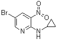 结构式 CAS# 1010422-24-8, 5-溴-N-环丙基-3-硝基-2-吡啶胺