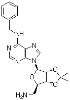 5'-Amino-5'-deoxy-2',3'-O-(1-methylethylidene)-N-(phenylmethyl)adenosine molecular structure (CAS 1010855-46-5)