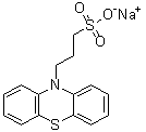 10H-Phenothiazine-10-propanesulfonic acid sodium salt molecular structure (CAS 101199-38-6)