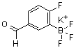 结构式 CAS# 1012868-70-0, 三氟(2-氟-5-甲酰基苯基)硼酸钾