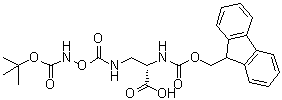 (3S)-3-Carboxy-6-oxo-7-oxa-2,5,8-triazanonanedioic acid 9-(1,1-dimethylethyl) 1-(9H-fluoren-9-ylmethyl) ester molecular structure (CAS 1014019-41-0)