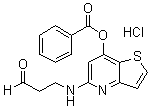 [5-(3-氧代丙基氨基)噻吩并[3,2-b]吡啶-7-基]苯甲酸酯盐酸盐分子结构 (CAS 1015223-89-8)