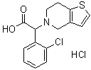 alpha-(2-Chlorophenyl)-6,7-dihydrothieno[3,2-c]pyridine-5(4H)-acetic acid hydrochloride (1:1) molecular structure (CAS 1015247-88-7)