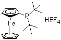 二叔丁基膦基二茂铁四氟硼酸盐分子结构 (CAS 1017254-82-8)