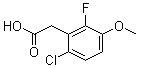 6-Chloro-2-fluoro-3-methoxybenzeneacetic acid molecular structure (CAS 1017777-83-1)
