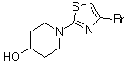 结构式 CAS# 1017781-58-6, 1-(4-溴-2-噻唑基)-4-哌啶醇