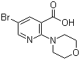 结构式 CAS# 1017783-03-7, 5-溴-2-(4-吗啉基)烟酸
