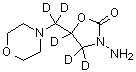 结构式 CAS# 1017793-94-0, 4,4,5-三氘代-3-氨基-5-(4-吗啉基双氘甲基)-2-恶唑烷酮
