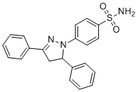 4-(3,5-diphenyl-4,5-dihydro-1H-pyrazol-1-yl)benzenesulfonamide molecular structure (CAS 10179-57-4)