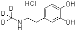 4-[2-(三氘甲基氨基)乙基]-1,2-苯二酚盐酸盐分子结构 (CAS 101905-96-8)