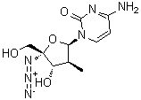 4-Amino-1-(4-C-azido-2-deoxy-2-methyl-beta-D-arabinofuranosyl)-2(1H)-pyrimidinone molecular structure (CAS 1019639-20-3)