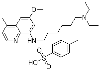 structure of CAS# 1019640-33-5, N1,N1-Diethyl-N6-(6-methoxy-4-methyl-8-quinolinyl)-1,6-hexanediamine 4-methylbenzenesulfonate