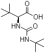 N-叔丁基氨基甲酰基-L-叔亮氨酸分子结构 (CAS 101968-85-8)