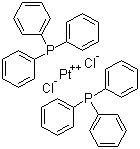 结构式 CAS# 10199-34-5, 双(三苯基膦)氯化铂(II)