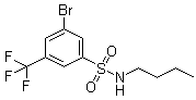 3-溴-N-丁基-5-(三氟甲基)苯磺酰胺分子结构 (CAS 1020252-83-8)