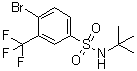 4-溴-N-叔丁基-3-(三氟甲基)苯磺酰胺分子结构 (CAS 1020253-06-8)