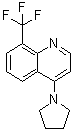 结构式 CAS# 1020253-07-9, 4-(1-吡咯烷基)-8-(三氟甲基)喹啉