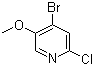 4-Bromo-2-chloro-5-methoxypyridine molecular structure (CAS 1020253-15-9)