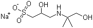 结构式 CAS# 102029-60-7, 3-((1,1-二甲基-2-羟基乙基)氨基)-2-羟基丙磺酸钠