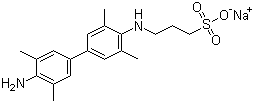 N-(3-Sulfopropyl)-3,3',5,5'-tetramethylbenzidine sodium salt molecular structure (CAS 102062-36-2)