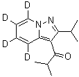 2-Methyl-1-[2-(1-methylethyl)pyrazolo[1,5-a]pyridin-3-yl-4,5,6,7-d<sub>4</sub>]-1-propanone molecular structure (CAS 102064-45-9)