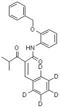 4-甲基-3-氧代-N-[2-(苯基甲氧基)苯基]-2-(苯基-2,3,4,5,6-d<sub>5</sub>-亚甲基)戊酰胺分子结构 (CAS 1020719-18-9)