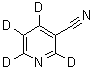 3-吡啶甲腈-2,4,5,6-d<sub>4</sub>分子结构 (CAS 1020719-32-7)
