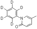 5-甲基-1-(苯基-2,3,4,5,6-d<sub>5</sub>)-2(1H)-吡啶酮分子结构 (CAS 1020719-62-3)