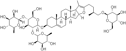 伪原薯蓣皂甙分子结构 (CAS 102115-79-7)