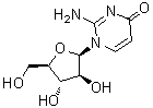 结构式 CAS# 10212-30-3, 2-氨基-1-beta-D-呋喃阿拉伯糖基-4(1H)-嘧啶酮