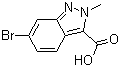 structure of CAS# 1021859-33-5, 6-Bromo-2-methyl-2H-indazole-3-carboxylic acid