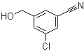 3-氯-5-(羟甲基)苯甲腈分子结构 (CAS 1021871-35-1)