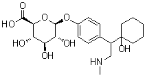 4-[1-(1-Hydroxycyclohexyl)-2-(methylamino)ethyl]phenyl beta-D-glucopyranosiduronic acid molecular structure (CAS 1021933-99-2)