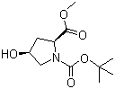N-Boc-顺式-4-羟基-L-脯氨酸甲酯分子结构 (CAS 102195-79-9)