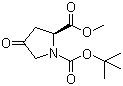 structure of CAS# 102195-80-2, N-Boc-4-Oxo-L-proline methyl ester;(S)-1-tert-Butyl 2-methyl 4-oxopyrrolidine-1,2-dicarboxylate