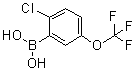 [2-氯-5-(三氟甲氧基)苯基]硼酸分子结构 (CAS 1022922-16-2)
