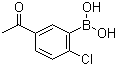 structure of CAS# 1022922-17-3, 5-Acetyl-2-chlorophenylboronic acid