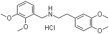 N-2,3-二甲氧基苄基-3,4-二甲氧基苯乙胺盐酸盐分子结构 (CAS 102321-59-5)